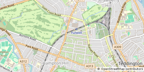 Map of Teddington, Middlesex