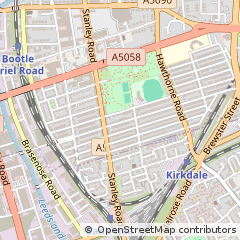 Map of Bootle, Merseyside