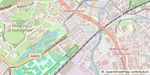 Map of Park, University Boulevard, Nottingham