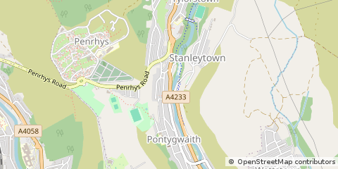 Map of Tylorstown, Rhondda Cynon Taff