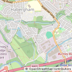 Map of Burnley, Lancashire