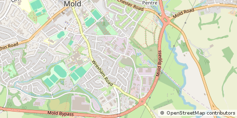 Map of Mold, Flintshire