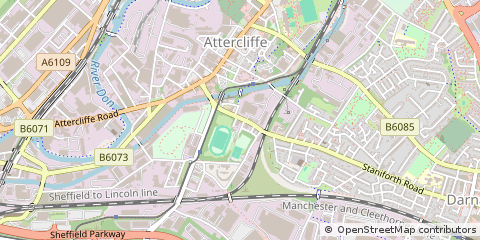 Map of South Yorkshire