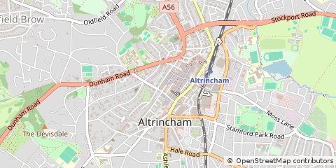 Map of Altrincham, Cheshire