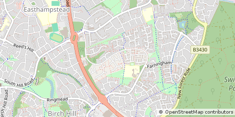 Map of Bracknell, Berkshire