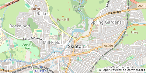 Map of Skipton, North Yorkshire