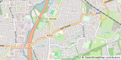 Map of ASH, Aldershot, Hampshire