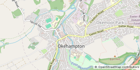Map of Okehampton