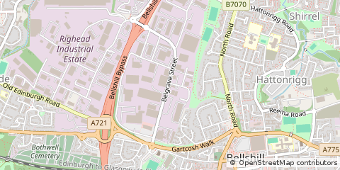 Map of Bellshill, North Lanarkshire