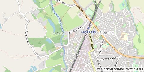 Map of Sandbach, Cheshire