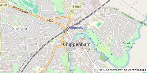 Map of Chippenham, Wiltshire