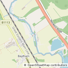 Map of Baylham, Suffolk