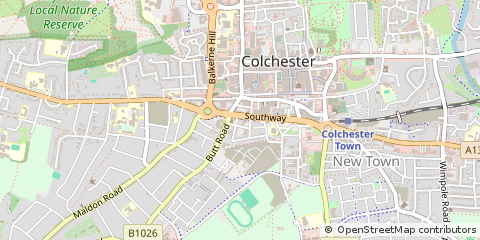 Map of Colchester, Essex