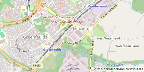 Map of Glasgow, Lanarkshire