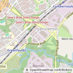 Map of Glasgow, Lanarkshire