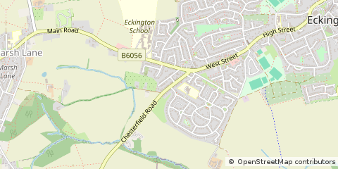 Map of Sheffield, Derbyshire
