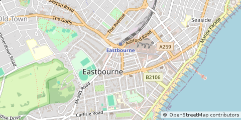 Map of Eastbourne, East Sussex