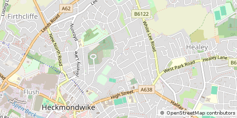 Map of Heckmondwike, West Yorkshire