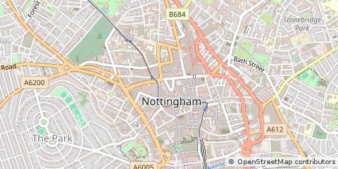 Map of Nottingham, Notts