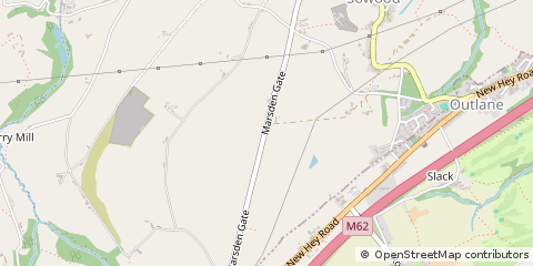 Map of Halifax, West Yorkshire