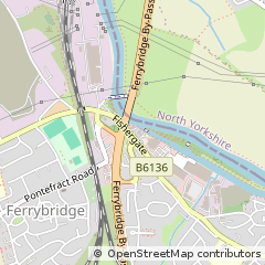 Map of Ferrybridge, West Yorkshire