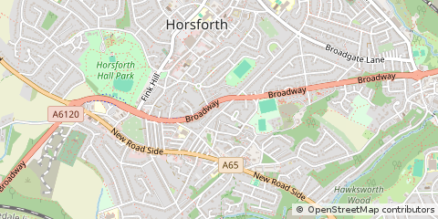 Map of Leeds, West Yorkshire