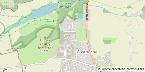 Map of Worksop, Nottinghamshire