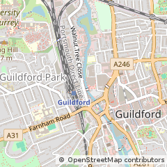 Map of Guildford, Surrey