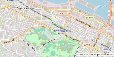 Map of Wirral, Merseyside
