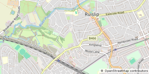 Map of Ruislip, Middlesex