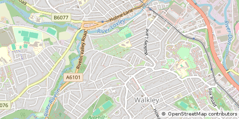 Map of Sheffield, South Yorkshire