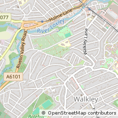 Map of Sheffield, South Yorkshire