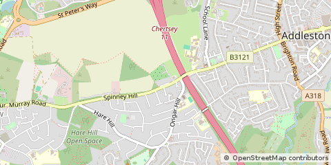 Map of Addlestone, Surrey