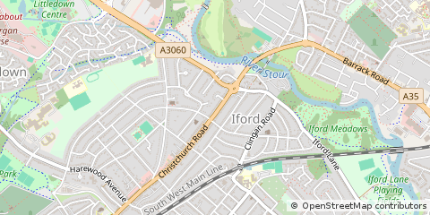 Map of Bournemouth, Dorset