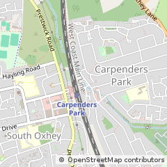 Map of Carpenders Park, Watford