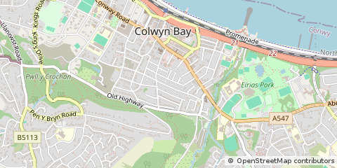 Map of Colwyn BAY, Anglesey