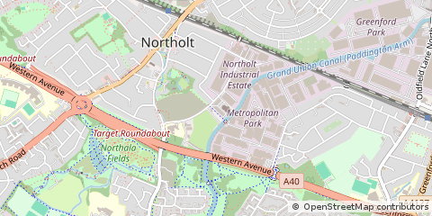 Map of Northolt, Middlesex