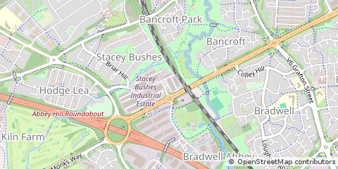 Map of Milton Keynes, Buckinghamshire