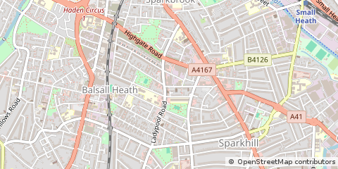 Map of Birmingham, West Midlands