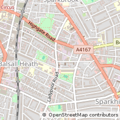 Map of Birmingham, West Midlands