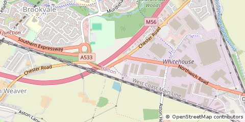 Map of Preston Brook, Cheshire