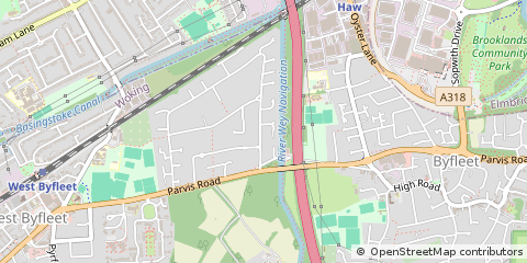 Map of West Byfleet, Surrey