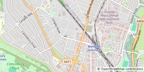 Map of Watford, Hertfordshire