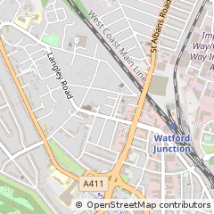 Map of Watford, Hertfordshire
