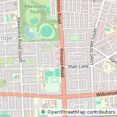 Map of Princess Road, Manchester