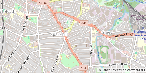 Map of Birmingham, West Midlands