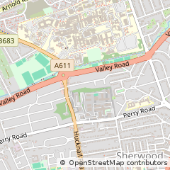 Map of Nottingham, Nottinghamshire