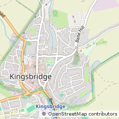 Map of Kingsbridge, Devon