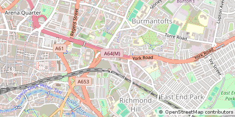 Map of Leeds, West Yorkshire