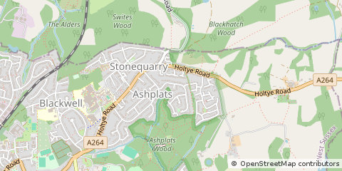 Map of East Grinstead, West Sussex